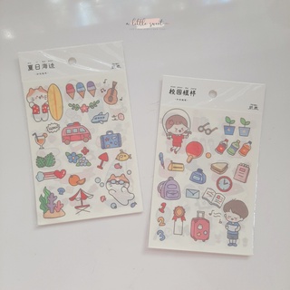 Set 4 tấm hình dán, sticker giấy dễ thương