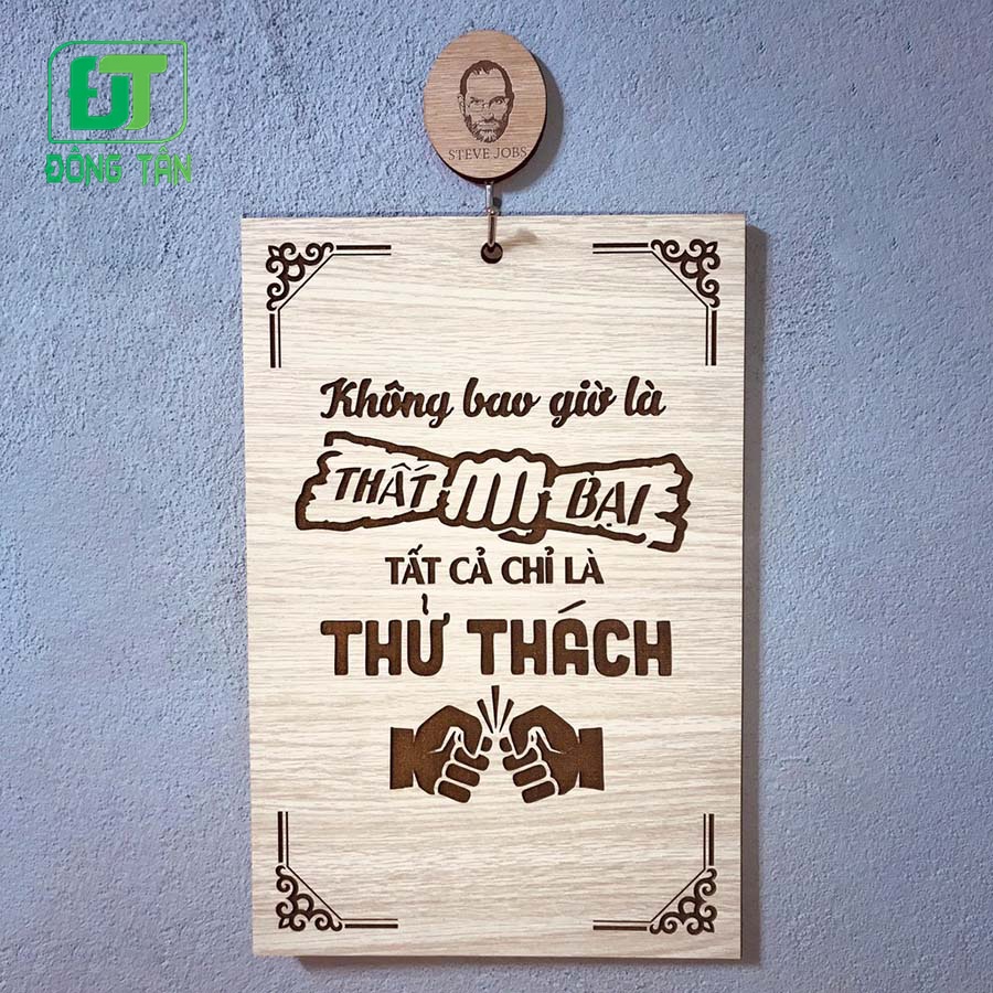 Tranh Khắc Gỗ Treo Tường ĐÔNG TÂN  Tạo Động Lực Có 3 Mẫu Lựa Chọn Tặng Kèm Móc Dán Tường Bằng Gỗ