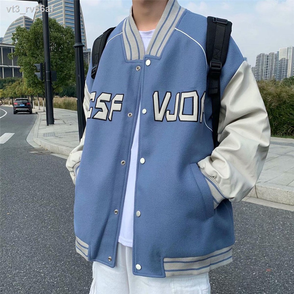 Áo khoác đồng phục bóng chày nam xuân thu phong cách Hồng Kông Hàn Quốc thời thượng hàng hiệu hoang dã, đẹp trai