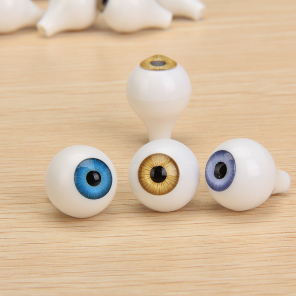 [DYNWAVE2]8pcs 14mm Colorful Round Acrylic Doll Eyes Eyeballs for Kids DIY Craft Accs