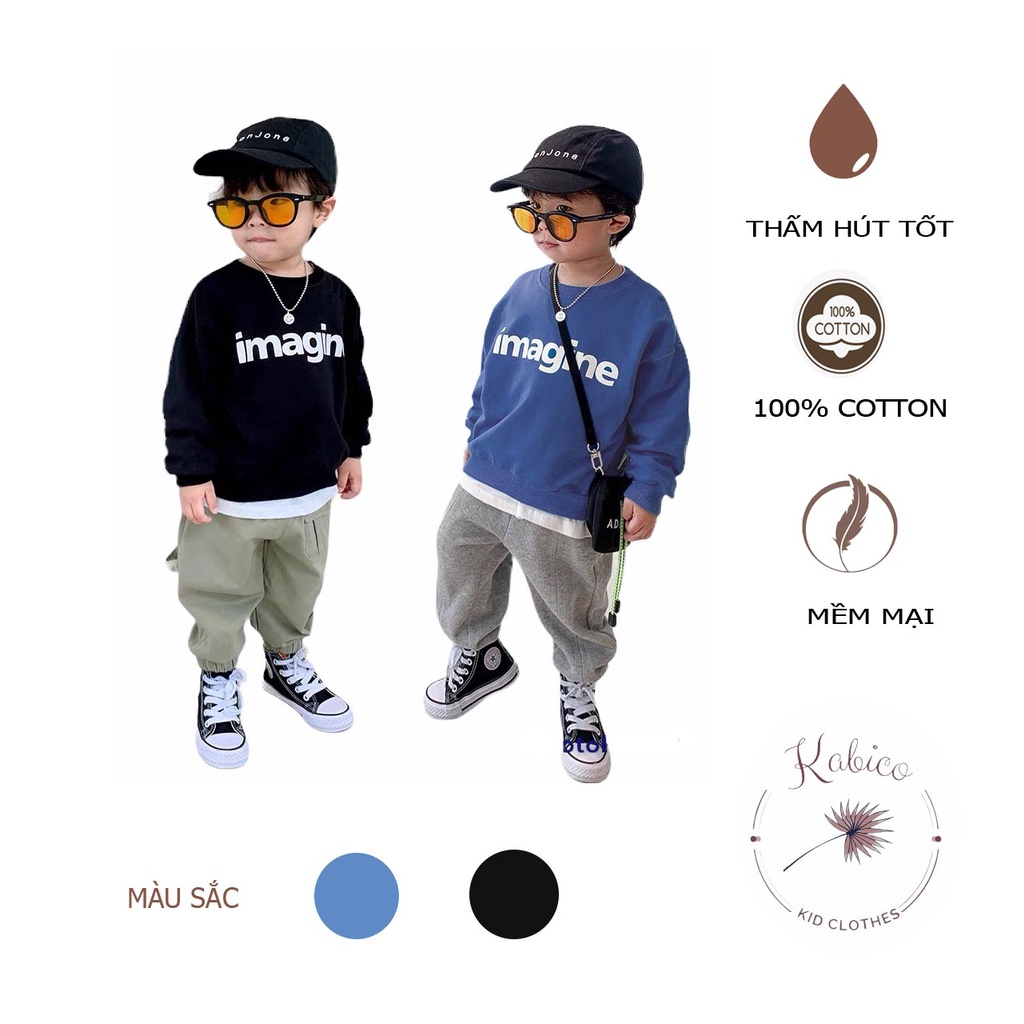 Áo hoodie in hình cho bé trai và bé gái KABICO - C04