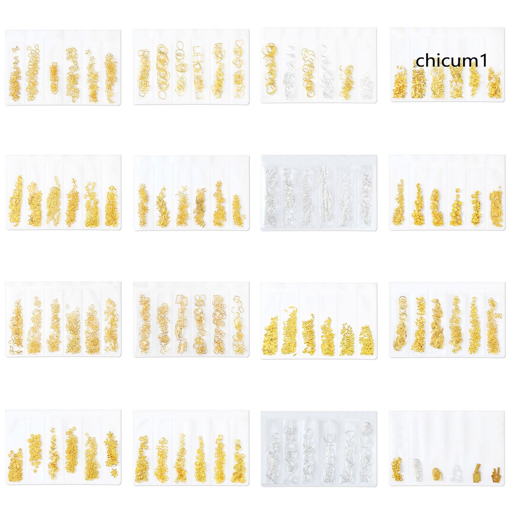 [Hàng mới về] Đinh tán trang trí móng tay nghệ thuật với nhiều kiểu bắt mắt tùy chọn