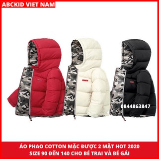 Áo Khoác Trẻ Em - Áo Phao Mùa Đông Chất Cotton Mặc 2 Mặt Hàng Quảng Châu Siêu Hot 2020 ABC KID