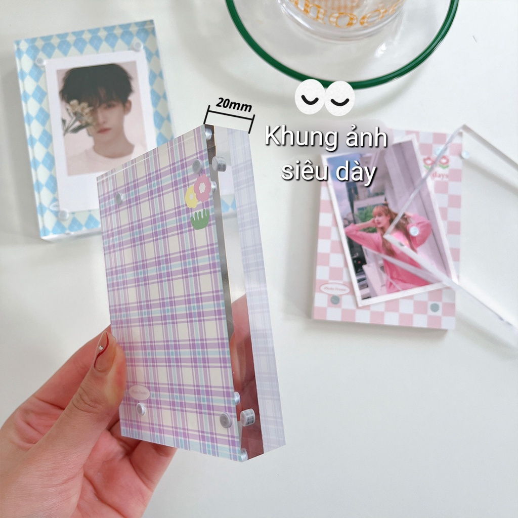 [KA01] Khung ảnh acrylic SIÊU DÀY trưng bày card, ảnh polaroid...