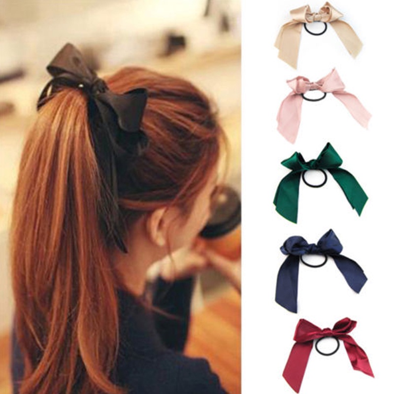 1 Dây Buộc Tóc Cao Su Co Giãn Hình Nơ