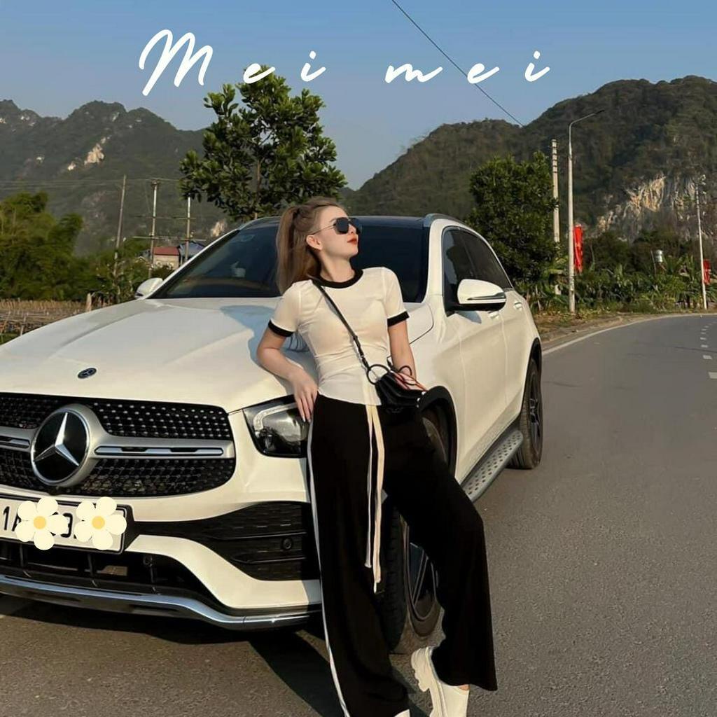 Set áo thun co giãn 4 chiều  viền quần sọc bộ áo cộc tay  Meimei SA4