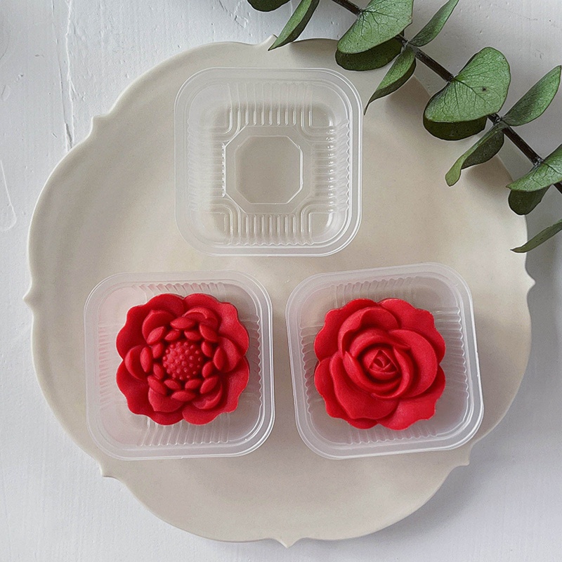 Khuôn Làm Bánh Trung Thu Hình Hoa Hồng Bằng Nhựa