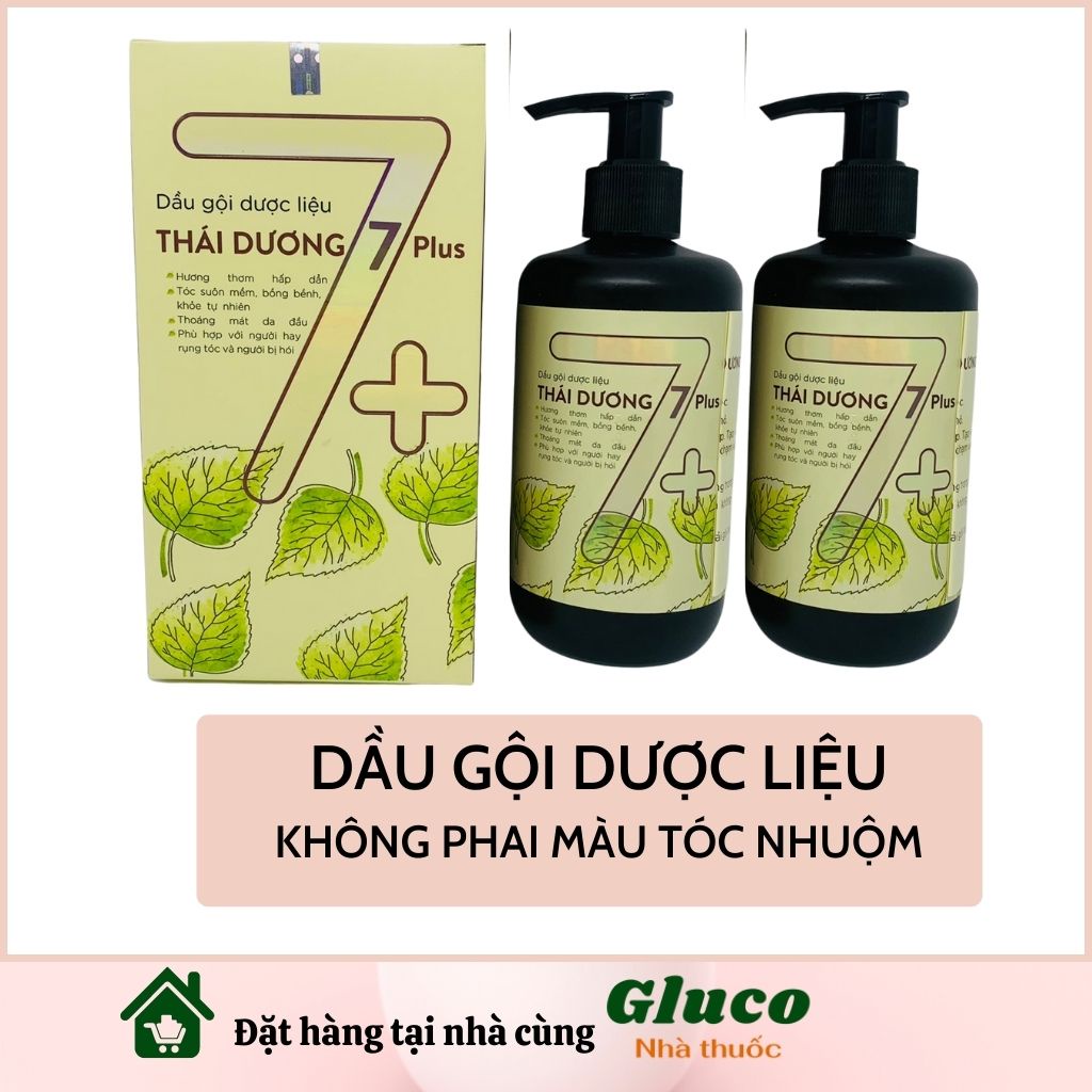 Dầu gội Thái Dương 7 plus Dầu gội đầu thảo dược ngăn gàu ngăn rụng tóc kích thích mọc tóc 250ml GLU021