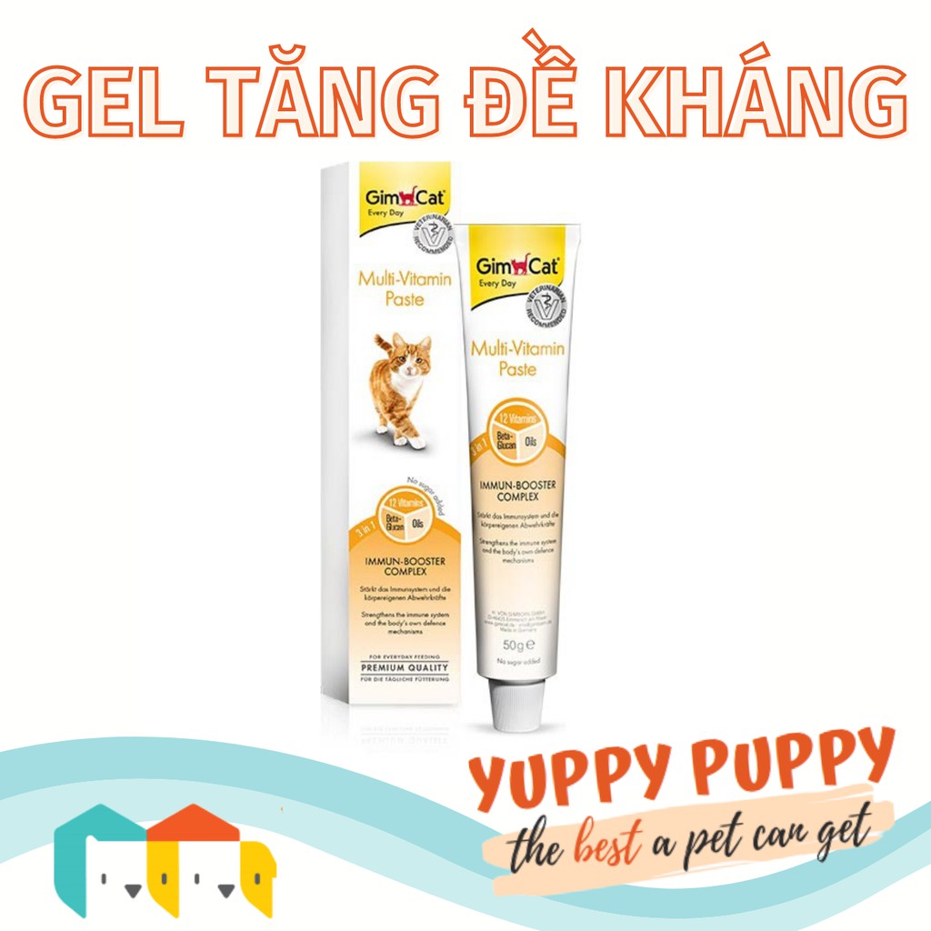 [𝐆𝐢𝐚́ 𝐡𝐮𝐲̉ 𝐝𝐢𝐞̣̂𝐭] Gimcat Gel ding dưỡng Vitamin tăng hệ miễn dịch cho mèo mọi lứa tuổi tuýp 50GR , 200GR