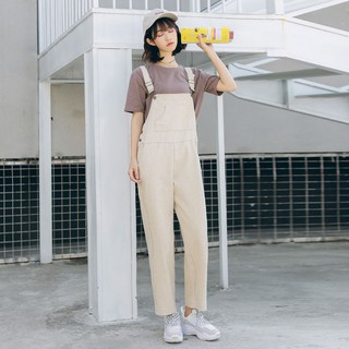 ORDER Quần yếm thô dài màu kem