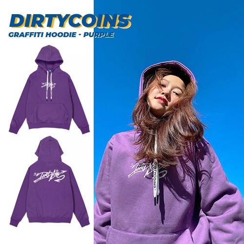 Áo Hoodie Graffiti Dirtycoins - Purp