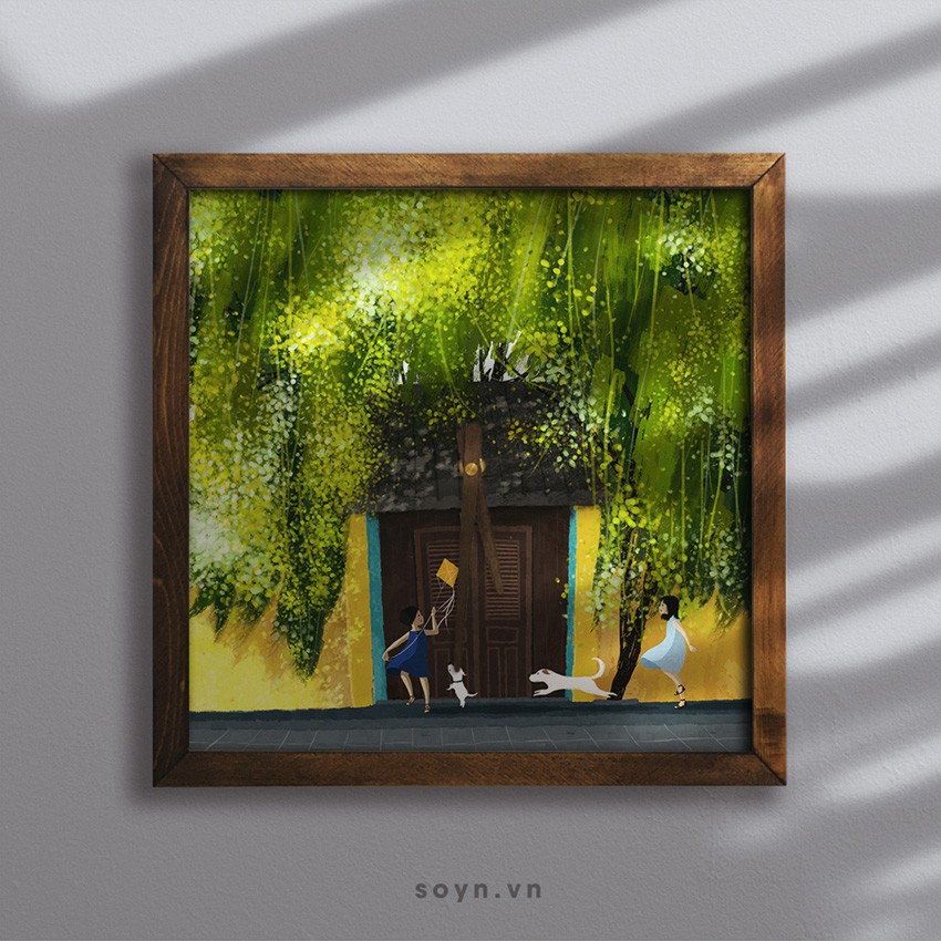 Đồng hồ treo tường gỗ |Tranh đồng hồ trang trí tường | Artclock Soyn C40