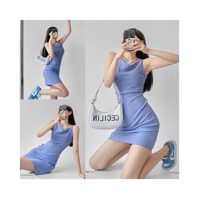 Order 15 ngày- Đầm màu cổ thuyền #1224