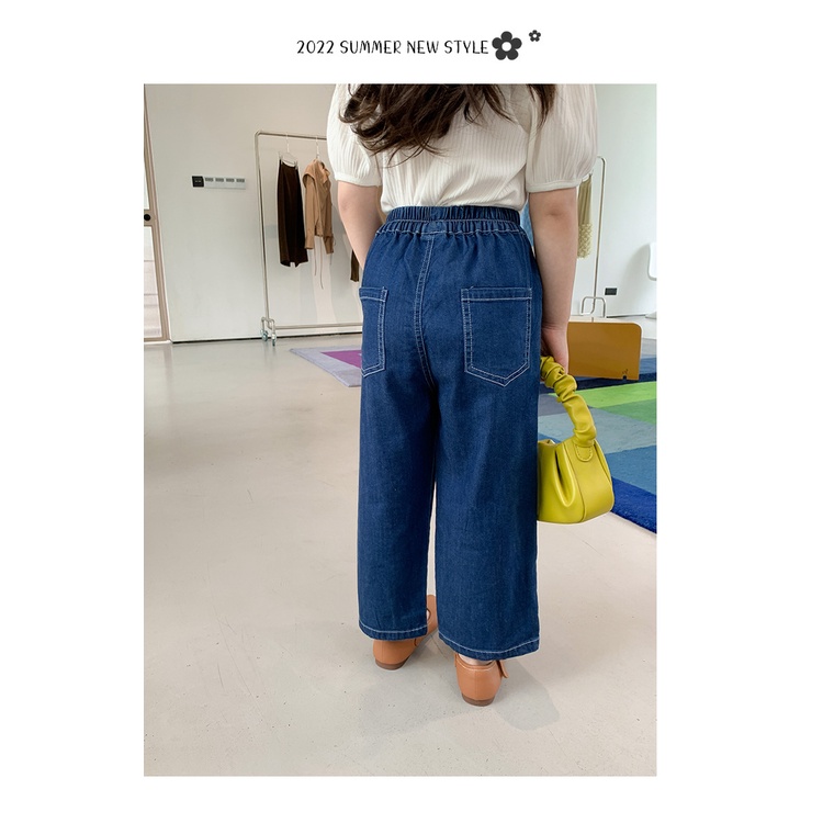 Quần jean xuông 2 màu cho bé trai bé gái mới style Hàn Quốc B70-21190