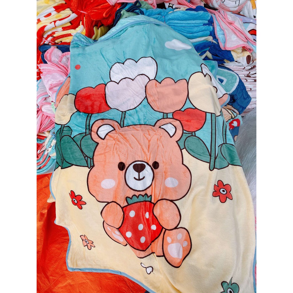 Chăn Tuyết 4 Mùa Mềm Mịn Cho Bé KT 100cm x 140cm(inbox shop để xem mẫu mới)