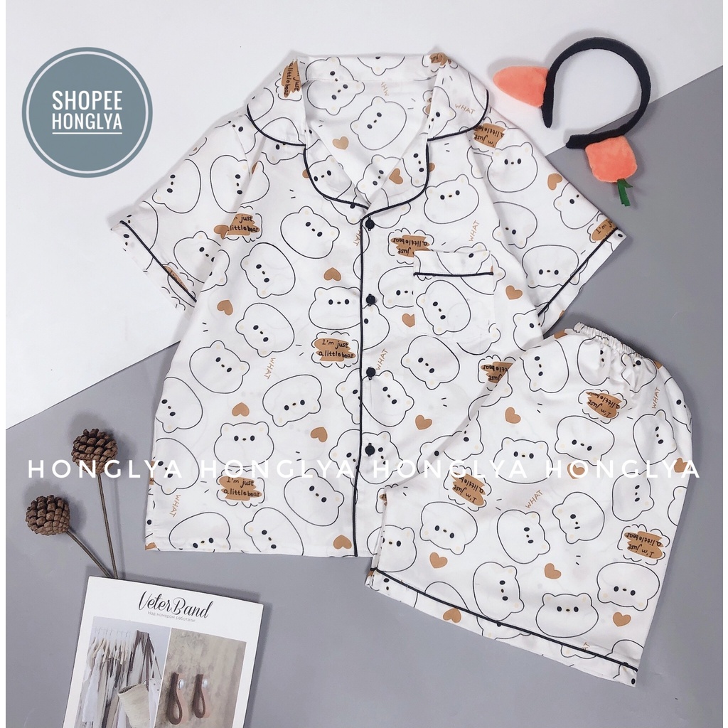 Màu mới Bộ ngủ Pijama quần cộc áo cộc chất kate thái hot hit, bộ PIZAMA bộ PYJAMA