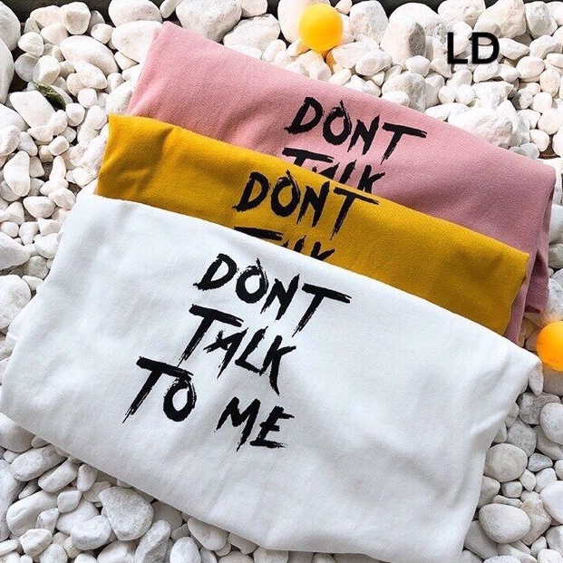 Áo thun tay lỡ KOMBOH phông Unisex nam nữ oversize form rộng DONT TALK TO ME - A57