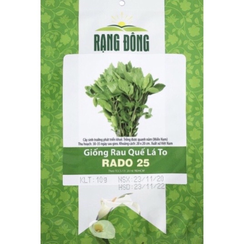 [Rạng Đông] Hạt giống húng quế Rado 25