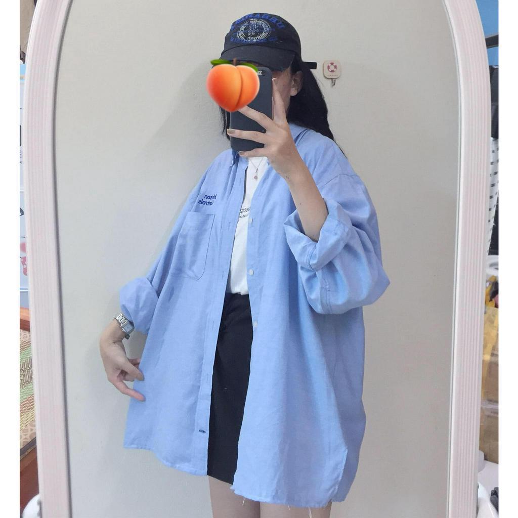 Somi freesize unisex 2hand _Somi form rộng /Somi nâu freesize/Somi kẻ xanh form rộng/Somi trắng freesize xẻ tà