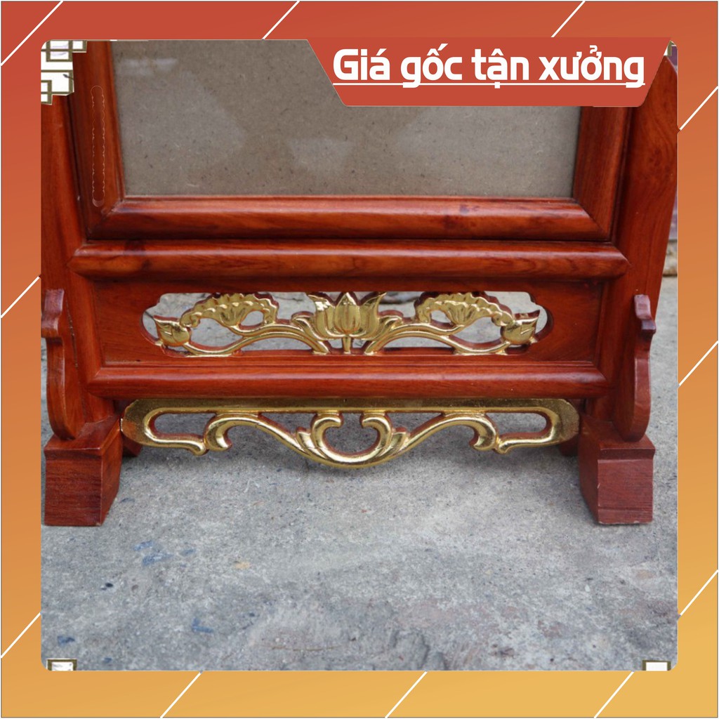 !!! HÀNG THỦ CÔNG !!! Khung hình thờ 21x31 đơn hoa lá tây rát vàng gỗ hương giá rẻ