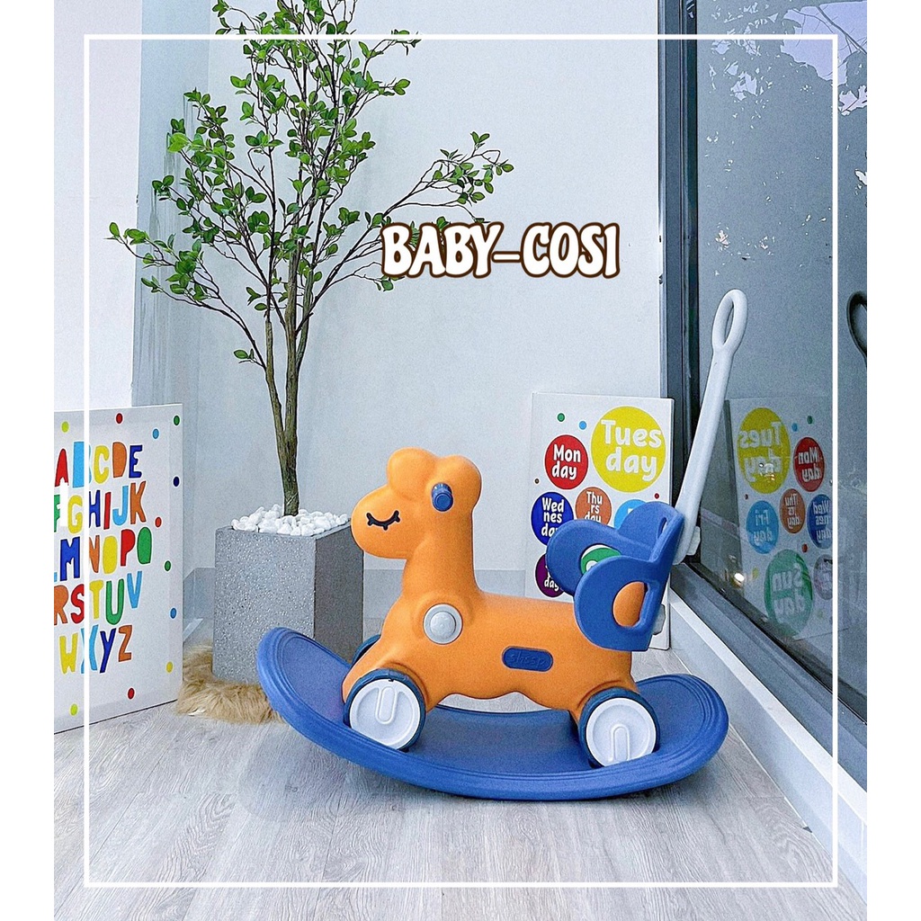 Ngựa bập bênh cao cấp cho bé 3 in 1 Baby Cosi Hàng Chính Hãng | Ngựa bập bênh cao cấp màu xiêu xinh, xiêu xịn 2022