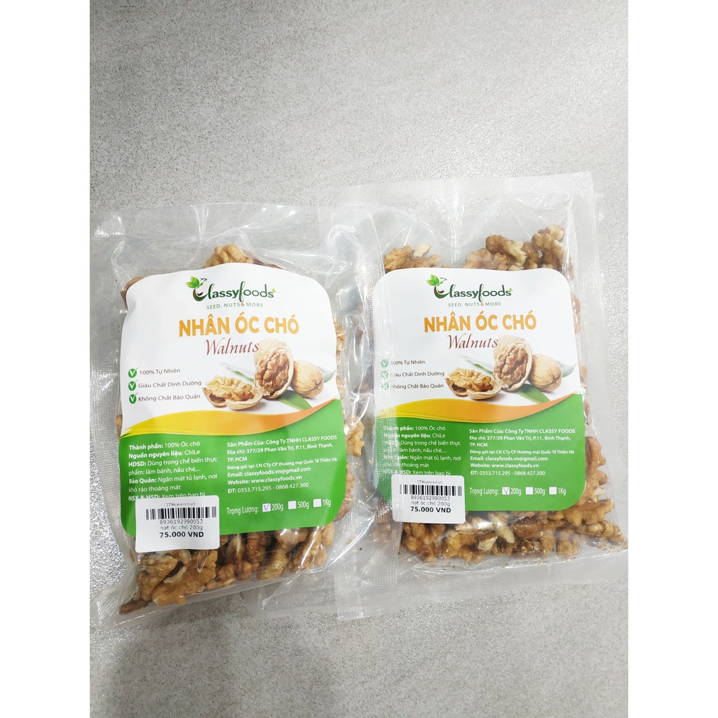 ️🍀Hạt óc chó 200g - Nhân óc chó Walnuts️🍀