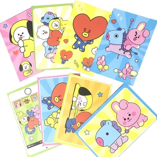 Sổ tay ghi chú họa tiết nhóm nhạc BTS BT21 16 tờ chất lượng cao