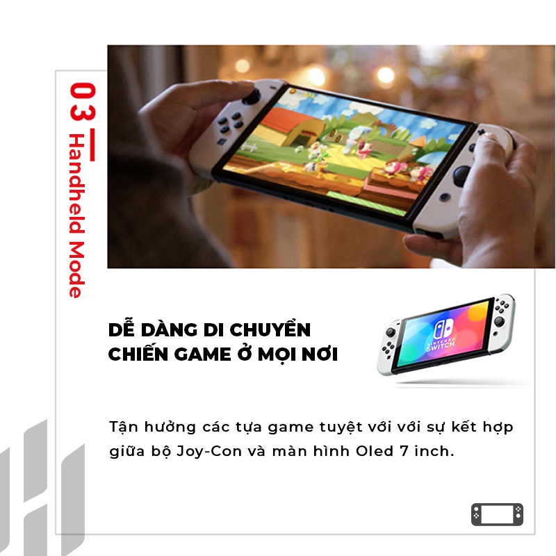 Máy Nintendo Switch Oled Model 2022 chơi game cầm tay bộ nhớ 64GB màn hình OLED 7inch giá rẻ 2 màu Neon/White trắng