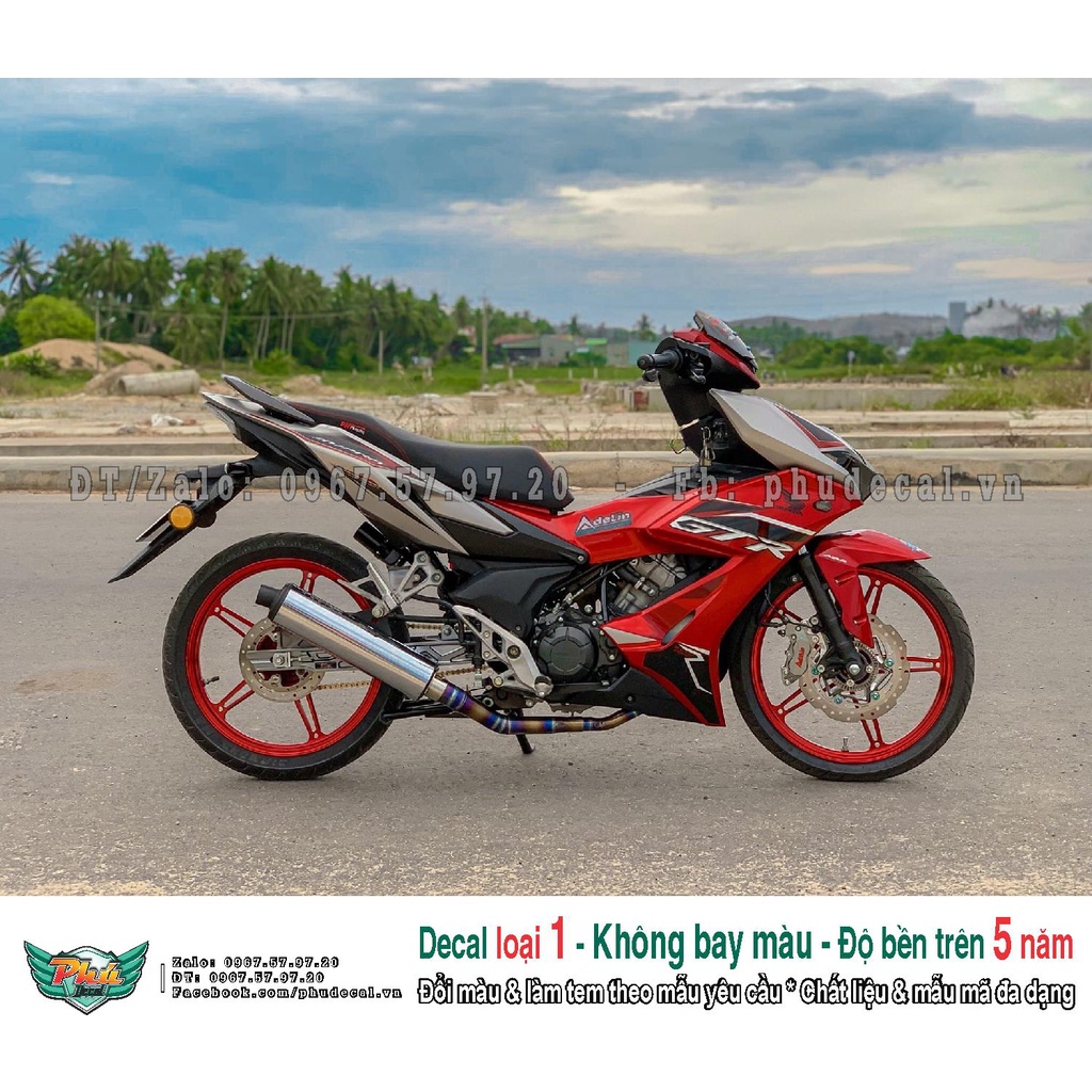 Tem rời xe Winner X GTR đỏ bạc (A)