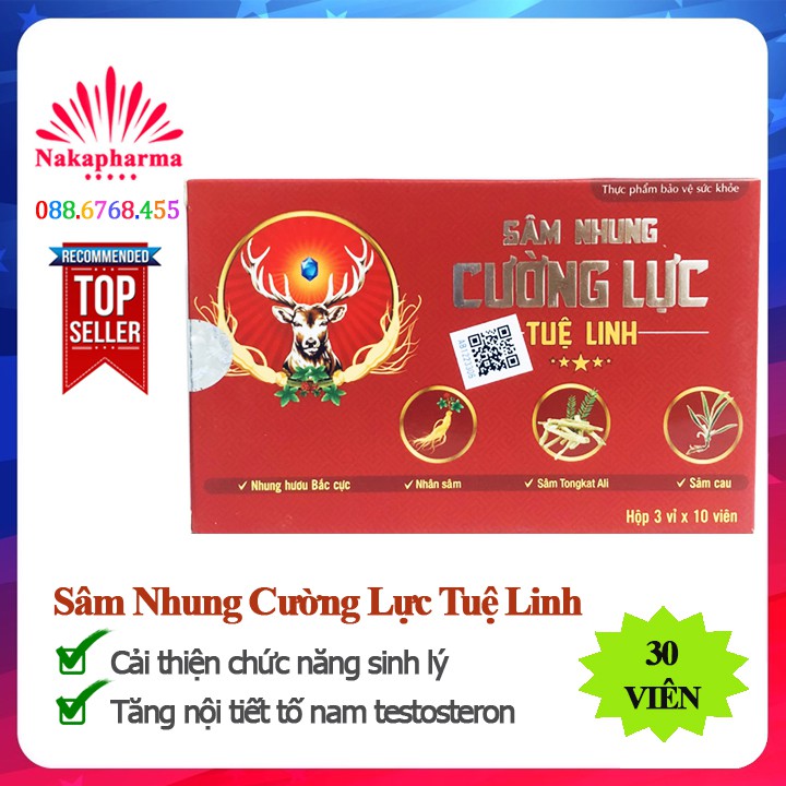 Sâm Nhung Cường Lực Tuệ Linh – Giúp cải thiện sinh lý, tăng nội tiết tố nam testosteron, bổ thận khỏe thận