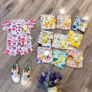 Combo 3 bộ cotton tre xinh yêu cho bé