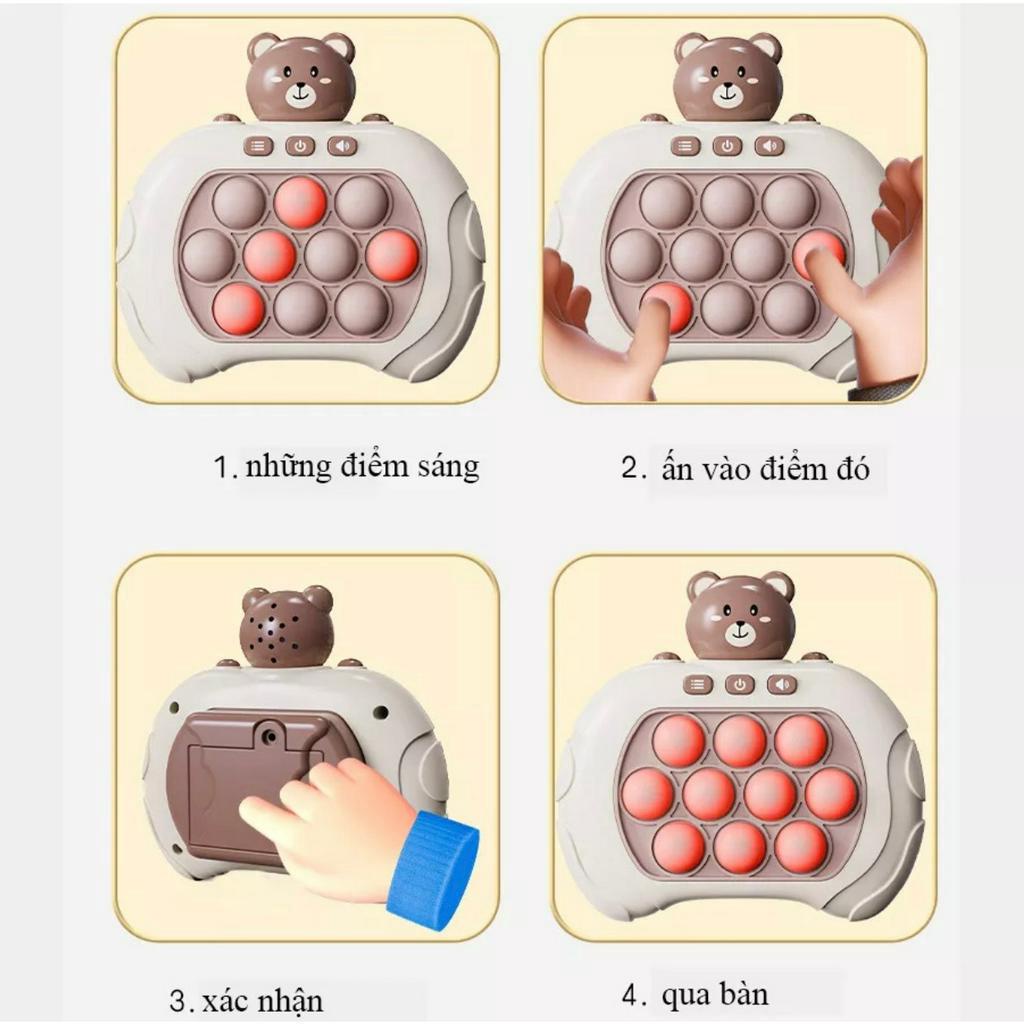 Đồ chơi máy chơi game pop it bấm nút theo đèn nhạc thế hệ mới nhiều chế độ giải trí giảm stress