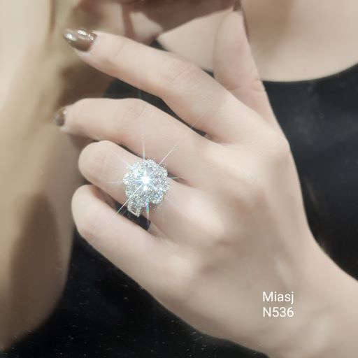 Nhẫn nữ bạc Ý S925 MiASJ N536 đá CZ nhân tạo cao cấp sáng đẹp lung linh