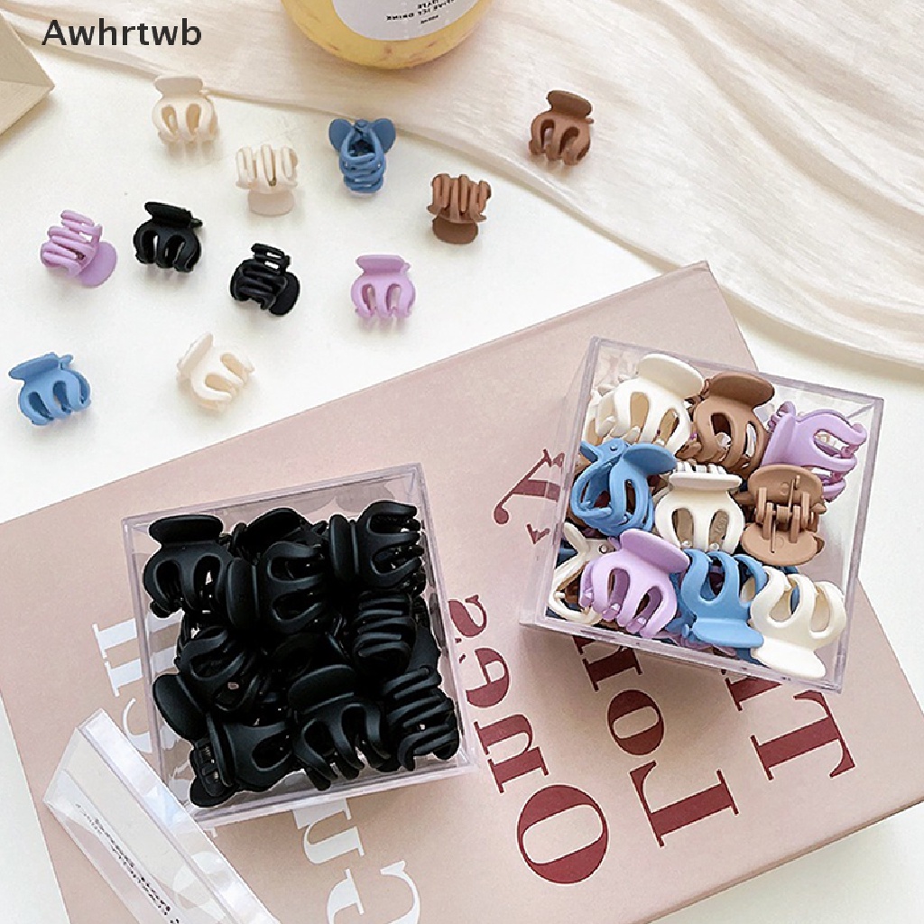 Set 10 Kẹp Tóc Mini Bằng Nhựa Nhám Chống Chảy Xệ Tiện Dụng Mới