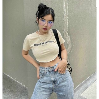áo croptop vạt bầu kem