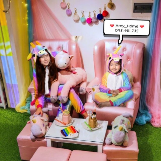 [Giảm 29k-FREESHIP] BỘ ĐỒ THÚ UNICORN RAINBOW (KỲ LÂN CẦU VỒNG)