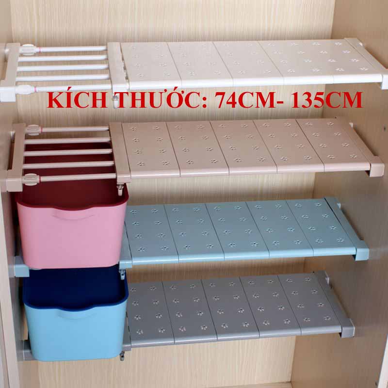 Kệ đa năng chia ngăn thông minh không cần khoan bắt vít 26-38cm