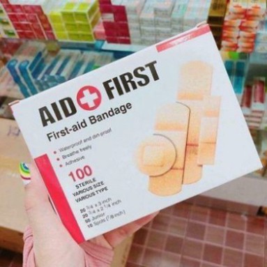 HỘP 100 MIẾNG URGO DÁN VẾT THƯƠNG AID FIRST CAO CẤP [HÀNG LOẠI 1]