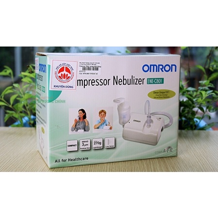 Máy Xông Mũi Họng Omron NE-C801 + Tặng Đèn Lấy Ráy Tai Cho Bé