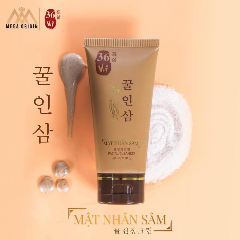 Sữa rửa mặt mật nhân sâm 36 vị, ngăn ngừa mụn, sạch mụn, trắng da, Meea Organic chính hãng, dưỡng da, chăm sóc da sâu