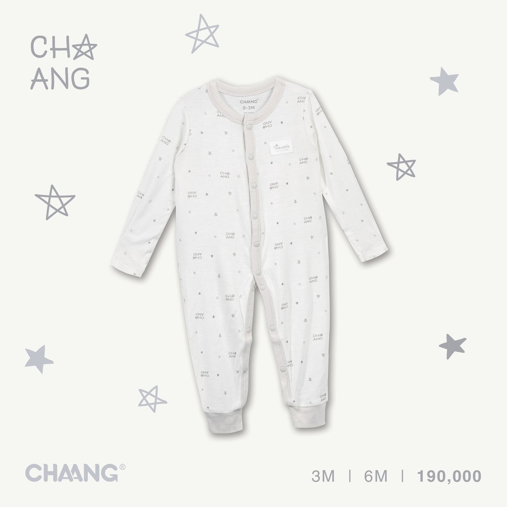 [CHAANG 2021- DREAM] Body dài tay cúc giữa sơ sinh - BST xuân hè