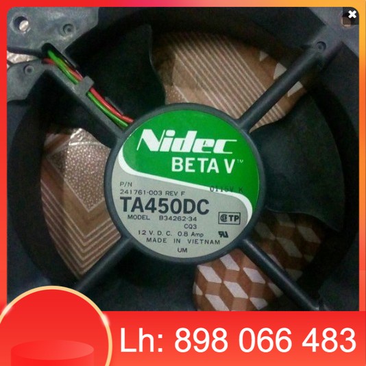 Quạt hút, quạt tản nhiệt máy tính DC 12V 12cm KÍCH THƯỚC 120x120x38mm 12VDC