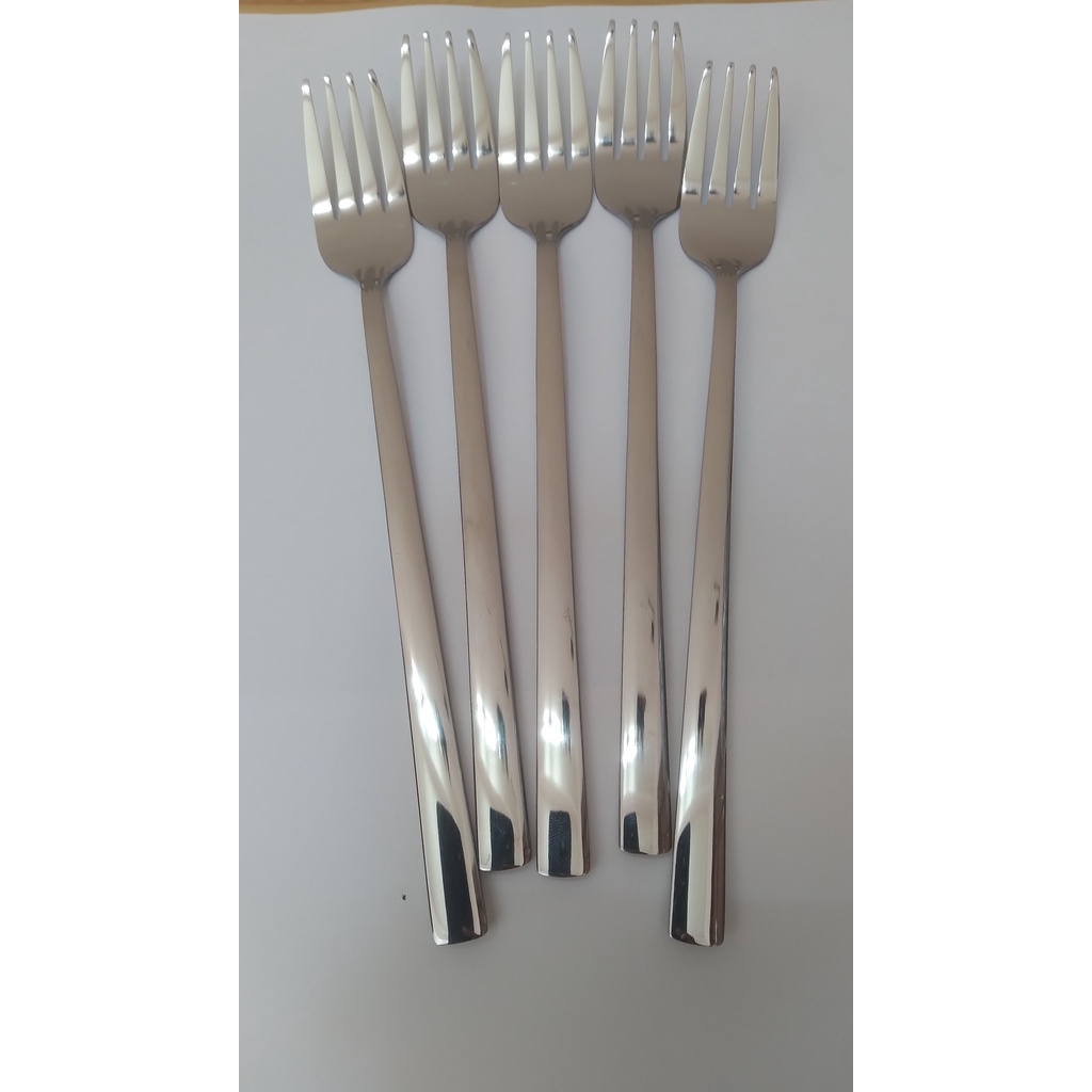 Nĩa,muỗng cơm inox cán dài kiểu Hàn Quốc Size 21.5cm