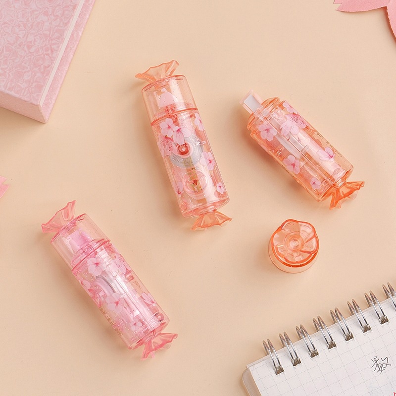 Băng sửa hình kẹo sáng tạo 5mm * 5m Băng sửa lỗi cho học sinh Văn phòng phẩm