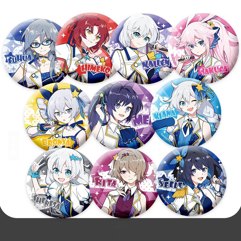 Huy hiệu cái áo IN HÌNH Honkai Impact 3 game chibi dễ thương xinh xắn