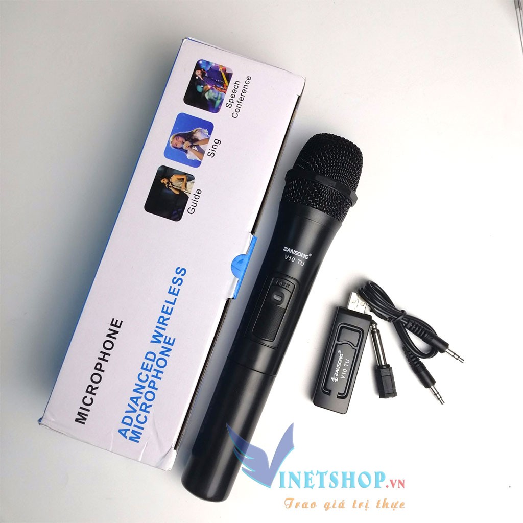 MICRO KHÔNG DÂY CHO LOA BLUETOOTH KARAOKE CHÍNH HÃNG ZANSONG V10 -dc2168