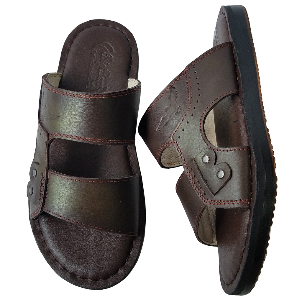 Dép Nam Quai Ngang Da Bò Thật BIGBEN Cao Cấp DN342