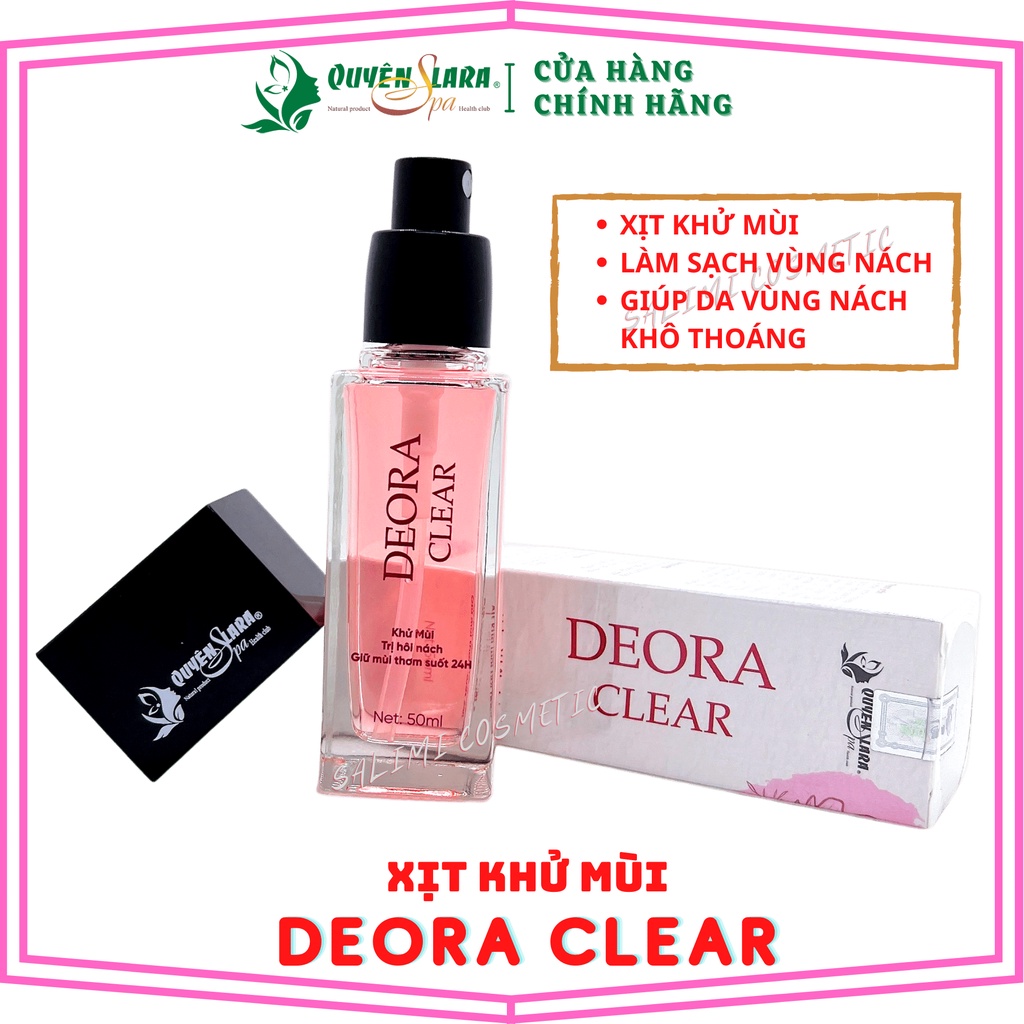 Xịt Khử Mùi Hôi Nách DEORA CLEAR - Khử Mùi Hôi Nách, Hôi Chân, Thâm Nách, Ra Mồ Hôi Nách - 50 ml - HÀNG CHÍNH HÃNG