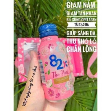 Nước uống bổ sung collagen giúp trắng da, mờ nám tàn nhàng, chống lão hóa da 82x The Pink Collagen -  CHÍNH HÃNG