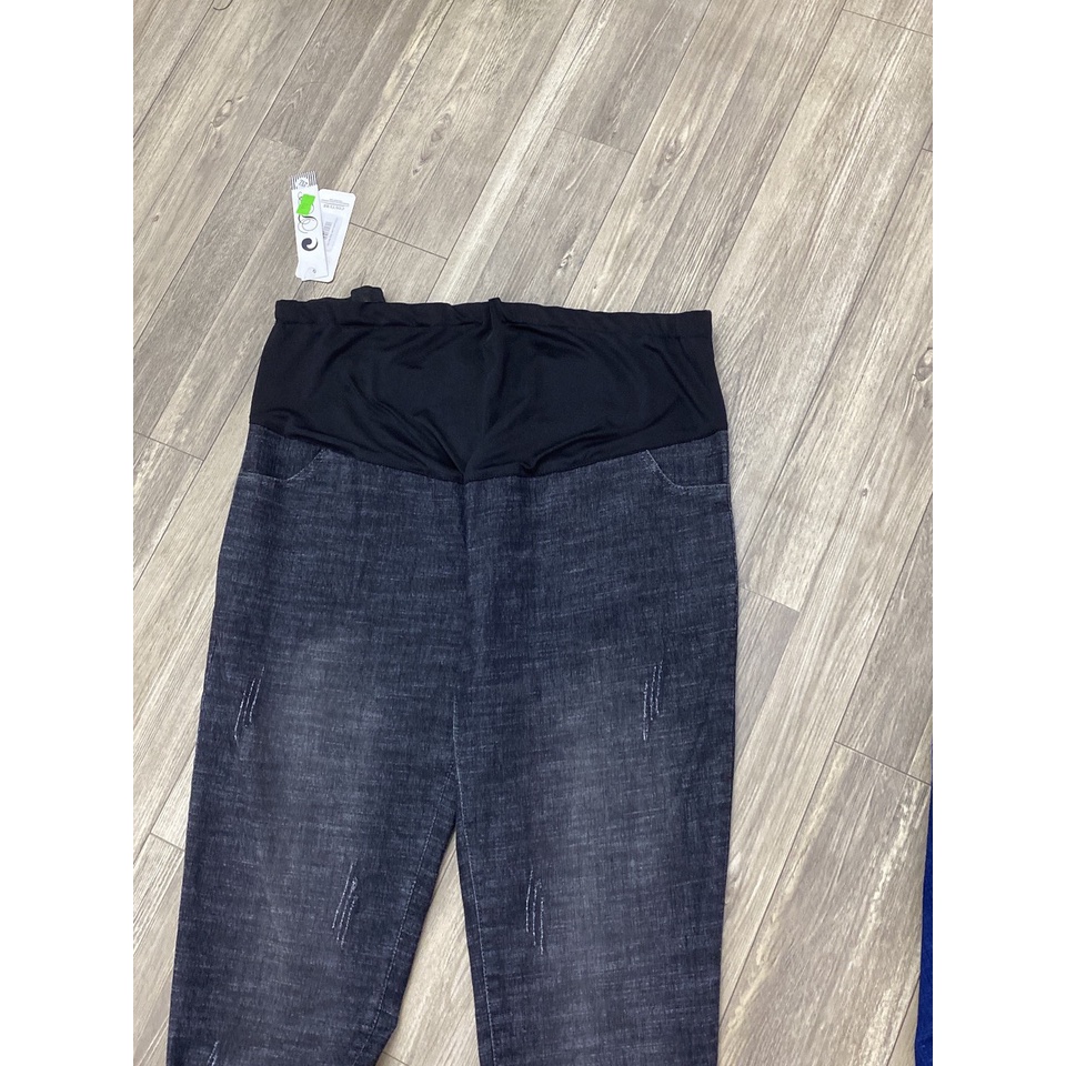 Quần bầu jean ôm chân co giãn - Quần bầu bò đáp bụng thời trang(40-83kg)